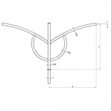 Консольный кронштейн двухрожковый К80-1,0-1,0-1-1