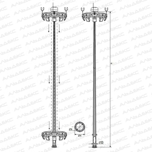 ВМО-45-В высокомачтовая опора